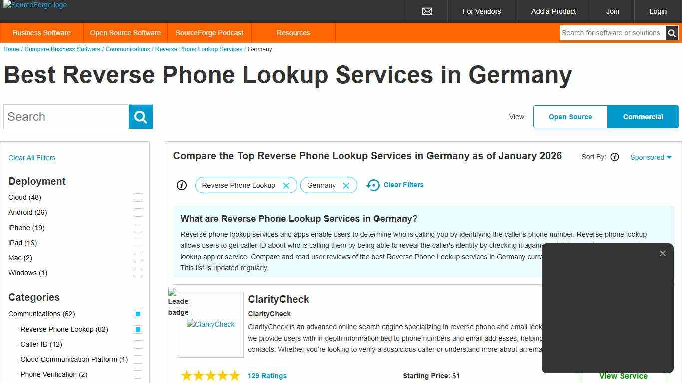 Best Reverse Phone Lookup Services in Germany of 2026 - Reviews & Comparison